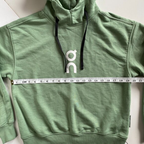 On Club Oversize Organic Cotton Blend Hoodie Size XS Green - Picture 5 of 7